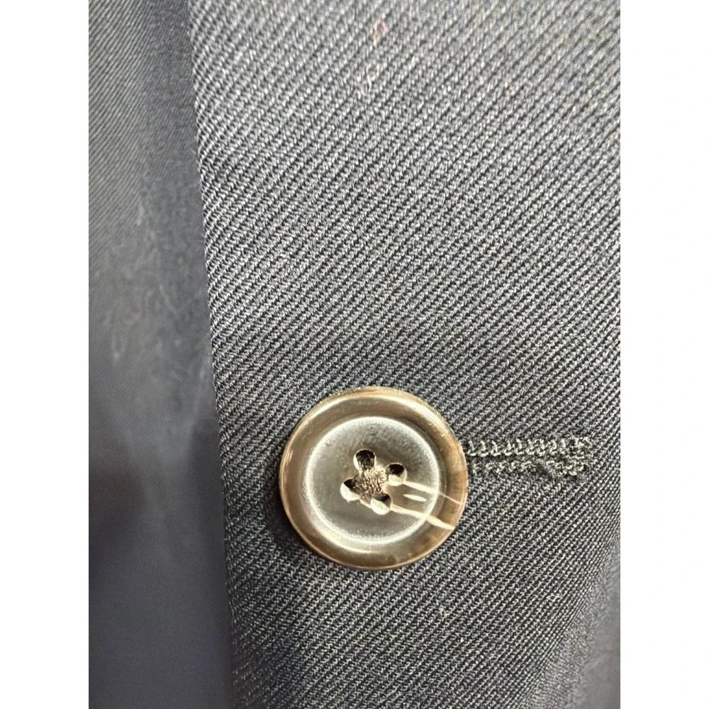 Lauren Ralph Lauren Mens Navy Blue 100% Wool Two Button Blazer Sport Coat 48L